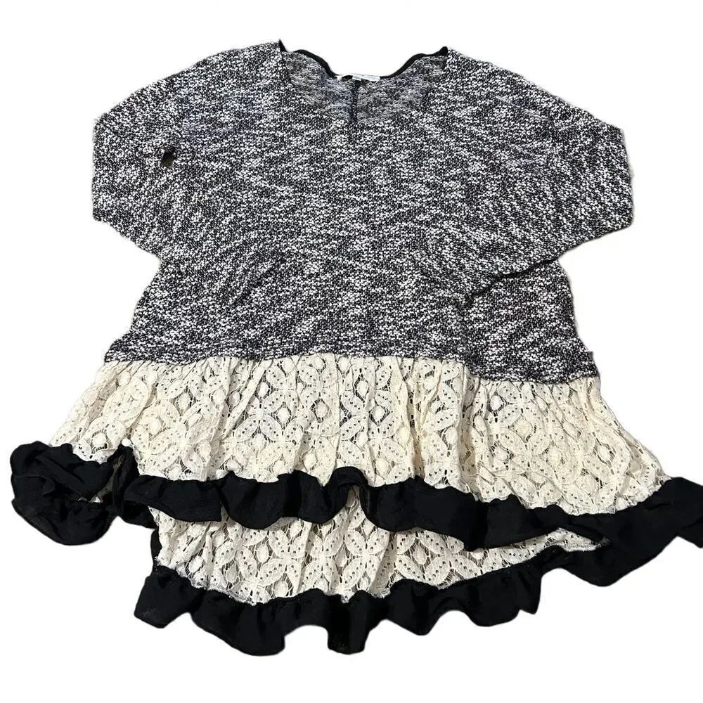 Entro Womens Lacey Boho Dress Top